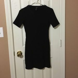 Forever 21 black ribbed bodycon dress